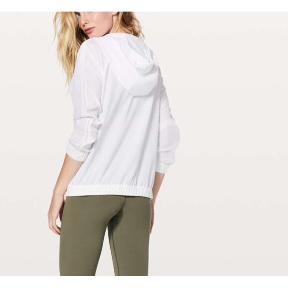 Lululemon Pack lite half zip pullover, White, Size 0-2 J171 - Picture 2 of 14